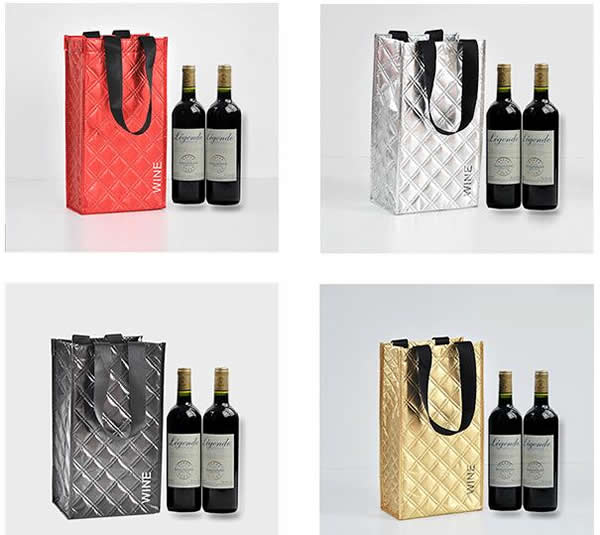 Promotional Business Logo Imprinted 2-bottle Wine Bottle Bag