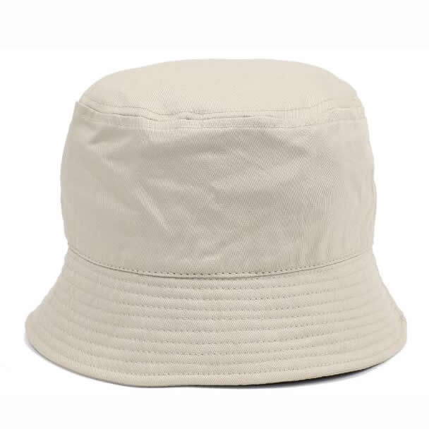 Heavy brushed cotton bucket hat- Milk white