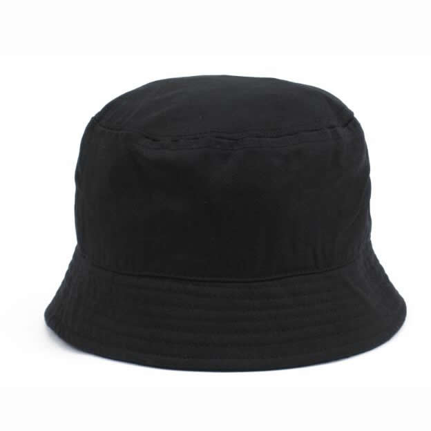 Heavy brushed cotton bucket hat- black