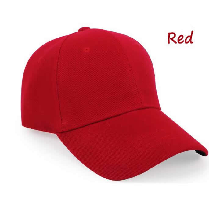 Structured 6 panel cotton cap with embroidered eyelets-red